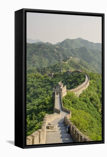 The Original Mutianyu Section of the Great Wall, UNESCO World Heritage Site, Beijing, China, Asia-Michael DeFreitas-Framed Stretched Canvas