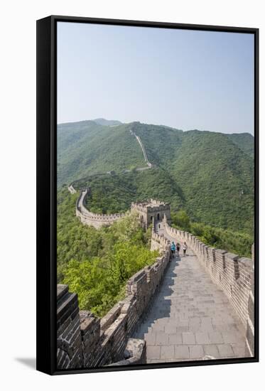 The Original Mutianyu Section of the Great Wall, UNESCO World Heritage Site, Beijing, China, Asia-Michael DeFreitas-Framed Stretched Canvas