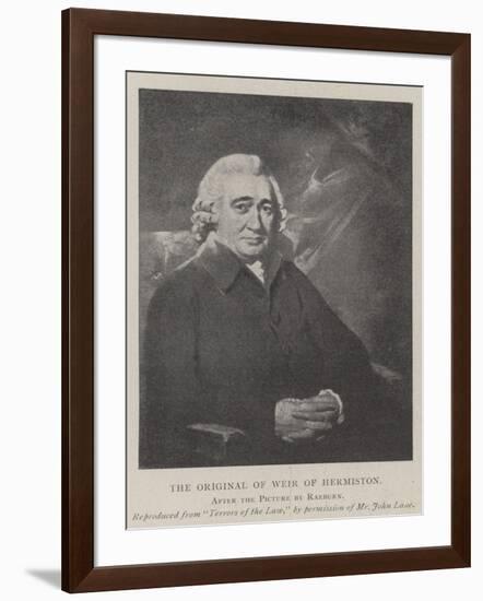 The Original of Weir of Hermiston-Sir Henry Raeburn-Framed Giclee Print