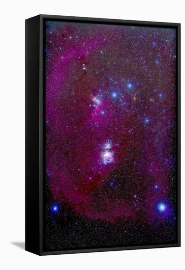 The Orion Nebula, Belt of Orion, Sword of Orion and Nebulosity-null-Framed Stretched Canvas