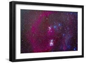 The Orion Nebula, Belt of Orion, Sword of Orion and Nebulosity-null-Framed Photographic Print