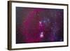 The Orion Nebula, Belt of Orion, Sword of Orion and Nebulosity-null-Framed Photographic Print