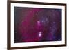 The Orion Nebula, Belt of Orion, Sword of Orion and Nebulosity-null-Framed Photographic Print