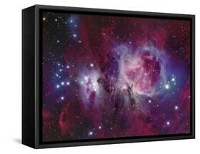 The Orion Nebula with Reflection Nebula Ngc 1977-Stocktrek Images-Framed Stretched Canvas