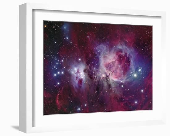 The Orion Nebula with Reflection Nebula Ngc 1977-Stocktrek Images-Framed Photographic Print