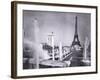 The Ornamental Lakes in Front of the Eiffel Tower, During the Paris International Exposition, 1937-French Photographer-Framed Giclee Print