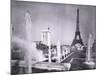 The Ornamental Lakes in Front of the Eiffel Tower, During the Paris International Exposition, 1937-French Photographer-Mounted Giclee Print