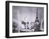 The Ornamental Lakes in Front of the Eiffel Tower, During the Paris International Exposition, 1937-French Photographer-Framed Giclee Print