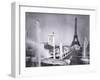 The Ornamental Lakes in Front of the Eiffel Tower, During the Paris International Exposition, 1937-French Photographer-Framed Giclee Print