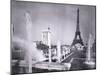 The Ornamental Lakes in Front of the Eiffel Tower, During the Paris International Exposition, 1937-French Photographer-Mounted Giclee Print