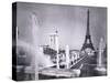 The Ornamental Lakes in Front of the Eiffel Tower, During the Paris International Exposition, 1937-French Photographer-Stretched Canvas