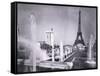 The Ornamental Lakes in Front of the Eiffel Tower, During the Paris International Exposition, 1937-French Photographer-Framed Stretched Canvas