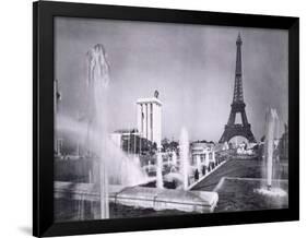 The Ornamental Lakes in Front of the Eiffel Tower, During the Paris International Exposition, 1937-French Photographer-Framed Giclee Print