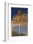 The ornate golden entrance gates to the Chateau Versailles on the outskirts of Paris, France-Paul Dymond-Framed Photographic Print