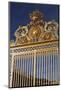 The ornate golden entrance gates to the Chateau Versailles on the outskirts of Paris, France-Paul Dymond-Mounted Photographic Print