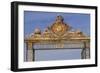 The ornate golden entrance gates to the Chateau Versailles on the outskirts of Paris, France-Paul Dymond-Framed Photographic Print