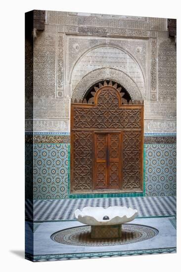 The Ornate Interior of Madersa Bou Inania-Doug Pearson-Stretched Canvas