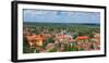 The Orthodox Cathedral of Saint Nicholas and red roof houses, Sremski Karlovci, Serbia.-Keren Su-Framed Photographic Print