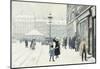 The Osterbrogade in Winter-Paul Fischer-Mounted Giclee Print