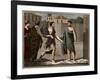 The ostracism of Aristides the Just (c530-c468 BC), ancient Greek (Athenian) soldier and statesman-French School-Framed Giclee Print
