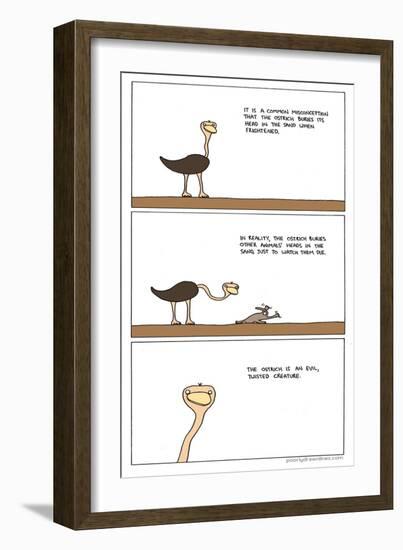 The Ostrich-Reza Farazmand-Framed Art Print