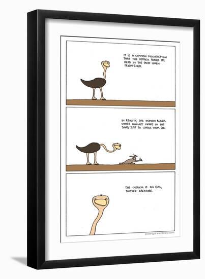 The Ostrich-Reza Farazmand-Framed Art Print