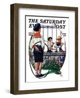 "The Other Half, One," Saturday Evening Post Cover, September 19, 1931-Alan Foster-Framed Giclee Print