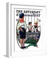 "The Other Half, One," Saturday Evening Post Cover, September 19, 1931-Alan Foster-Framed Giclee Print