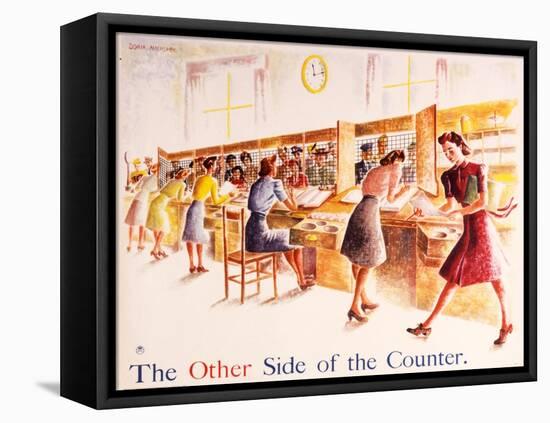 The Other Side of the Counter-Donia Nachshen-Framed Stretched Canvas