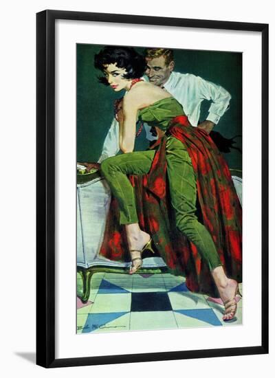 The Other Wife - Saturday Evening Post "Men at the Top", January 30, 1960 pg.31-Bob Me Ginnis-Framed Giclee Print