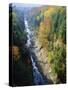 The Ottauquechee River, Quechee Gorge, Vermont, USA-Fraser Hall-Stretched Canvas