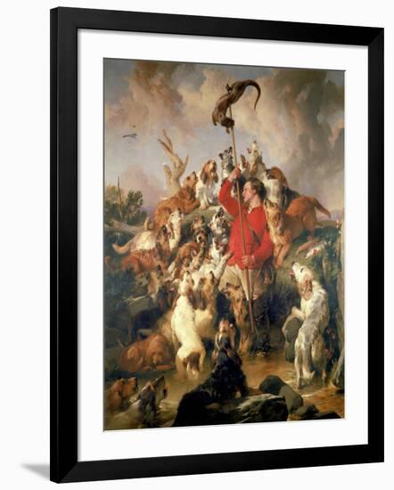 The Otter Speared, the Earl of Aberdeen's Otterhounds, C.1844-Edwin Landseer-Framed Giclee Print