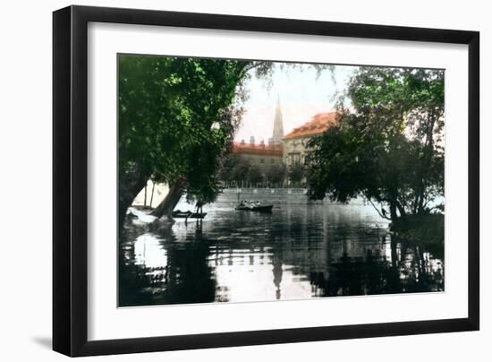 The Ouse at Bedford, 1926-null-Framed Giclee Print