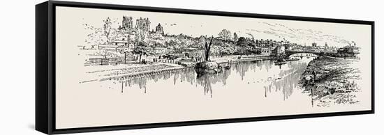 The Ouse at York, Uk. the River Ouse Is a River in North Yorkshire, England-null-Framed Stretched Canvas