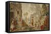 The Outdoor Market, from Village Festivals, 1775-89-Etienne Jeaurat-Framed Stretched Canvas