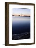 The Outer Alster Lake, Schwanenwik, Dusk, Skyline, Panorama, Hanseatic City of Hamburg, Germany-Axel Schmies-Framed Photographic Print