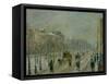 The Outer Boulevards: Snow, 1879-Camille Pissarro-Framed Stretched Canvas