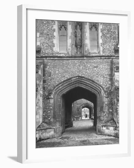 The Outer Gate of Winchester College Which Dates from 1395-Cornell Capa-Framed Photographic Print