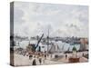 The Outer Harbour of Le Havre, Morning Sun-Camille Pissarro-Stretched Canvas