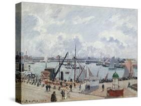 The Outer Harbour of Le Havre, Quai De Southampton, the Honfleur Boat Leaving the Harbour, 1903-Camille Pissarro-Stretched Canvas