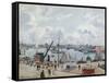 The Outer Harbour of Le Havre, Quai De Southampton, the Honfleur Boat Leaving the Harbour, 1903-Camille Pissarro-Framed Stretched Canvas