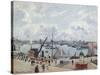 The Outer Harbour of Le Havre, Quai De Southampton, the Honfleur Boat Leaving the Harbour, 1903-Camille Pissarro-Stretched Canvas
