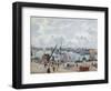 The Outer Harbour of Le Havre, Quai De Southampton, the Honfleur Boat Leaving the Harbour, 1903-Camille Pissarro-Framed Giclee Print