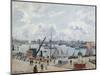 The Outer Harbour of Le Havre, Quai De Southampton, the Honfleur Boat Leaving the Harbour, 1903-Camille Pissarro-Mounted Giclee Print