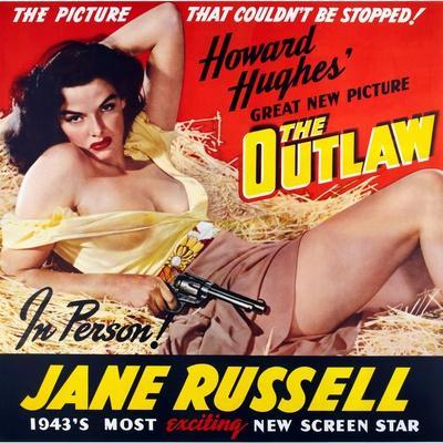 Jane Russell Howard Hughes Vintage-Style Western 12x18 Poster The Outlaw 1943 