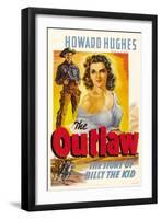 The Outlaw, Jack Buetel, Jane Russell, 1943-null-Framed Art Print