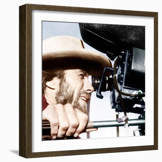 THE OUTLAW JOSEY WALES, actor-director Clint Eastwood, on set, 1976-null-Framed Photo