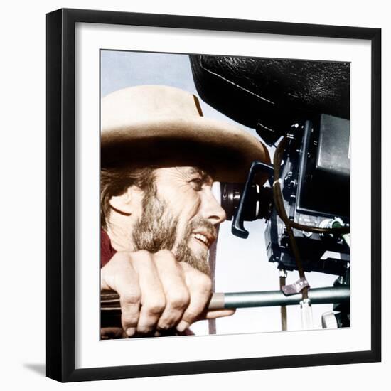 THE OUTLAW JOSEY WALES, actor-director Clint Eastwood, on set, 1976-null-Framed Photo