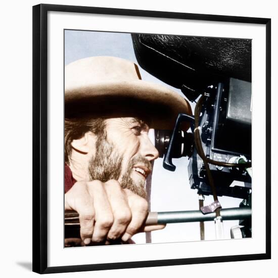 THE OUTLAW JOSEY WALES, actor-director Clint Eastwood, on set, 1976-null-Framed Photo