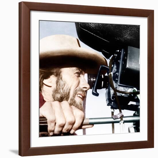 THE OUTLAW JOSEY WALES, actor-director Clint Eastwood, on set, 1976-null-Framed Photo